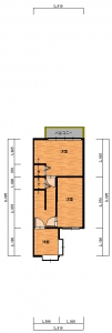 東住吉区　今岡様　改装後Ｓ６・・７・４-平面図(2階)